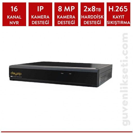Dayzip DZ-4K6216 16 Kanal NVR Kayit Cihazi